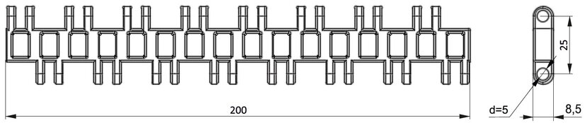 Модульные ленты М25-400